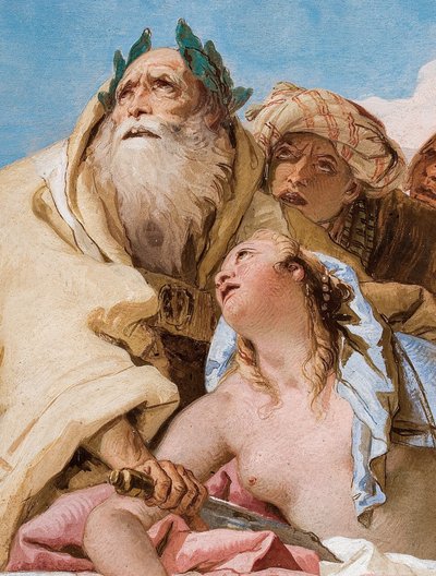 Dettaglio di Calcante e Ifigenia dal Sacrificio di Ifigenia, dall