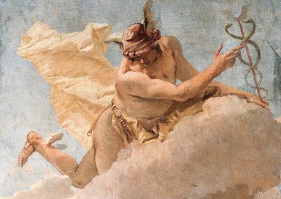 (dettaglio) Mercurio, da Mercurio esorta Enea a lasciare Cartagine, dalla Stanza dell