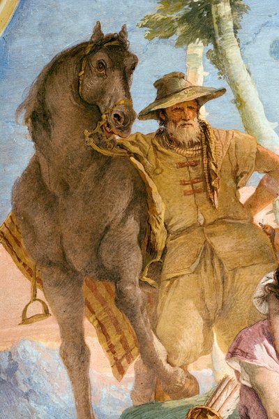 Dettaglio di un contadino, da Angelica che soccorre il ferito Medoro, dalla Stanza dell