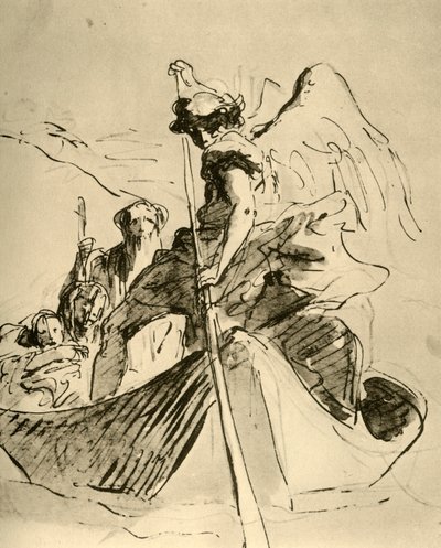 Fuga in Egitto, metà XVIII secolo, 1928 da Giovanni Battista Tiepolo