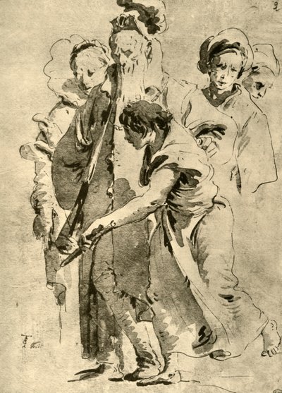 Gruppo di figure, metà del XVIII secolo, 1928 da Giovanni Battista Tiepolo