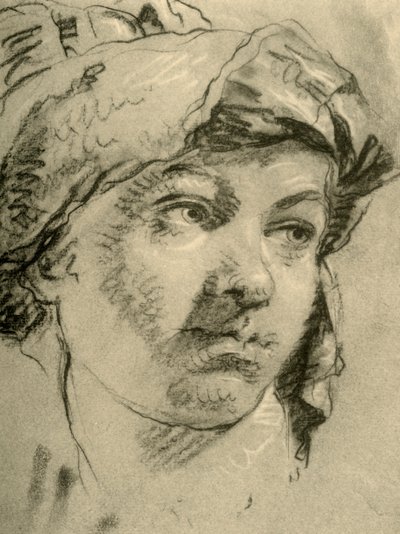 Testa di ragazza con turbante, metà XVIII secolo, 1928 da Giovanni Battista Tiepolo