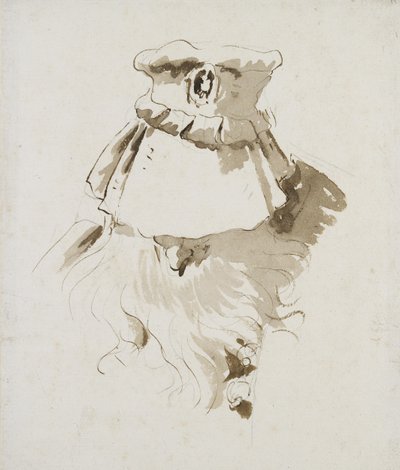 Testa di un uomo barbuto da Giovanni Battista Tiepolo