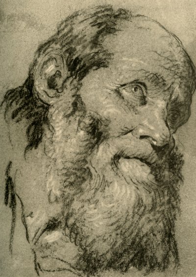 Testa di un vecchio, c1755 da Giovanni Battista Tiepolo