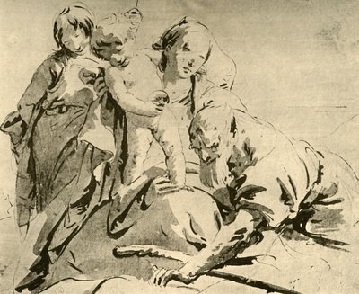 Sacra Famiglia, metà del XVIII secolo, 1928 da Giovanni Battista Tiepolo