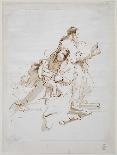 Sacra Famiglia con San Giuseppe che legge, circa 1757 da Giovanni Battista Tiepolo