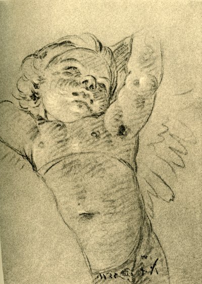 Cupido in volo, metà del XVIII secolo, 1928 da Giovanni Battista Tiepolo