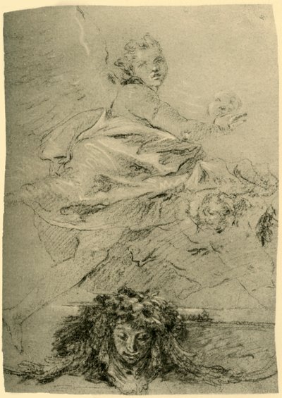 Genio fluttuante, metà del XVIII secolo, 1928 da Giovanni Battista Tiepolo