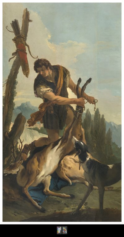 Cacciatore con cervo, 1718 da Giovanni Battista Tiepolo