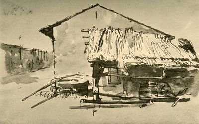 Interno di un cortile agricolo, metà XVIII secolo, 1928 da Giovanni Battista Tiepolo