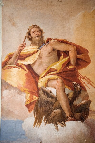 Giove il Tuonante con Aquila, dalla Stanza delle Divinità Olimpiche nella Foresteria, 1757 da Giovanni Battista Tiepolo