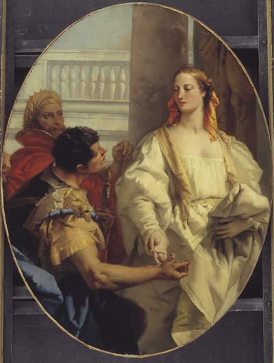 Latino offre sua figlia Lavinia in matrimonio ad Enea da Giovanni Battista Tiepolo