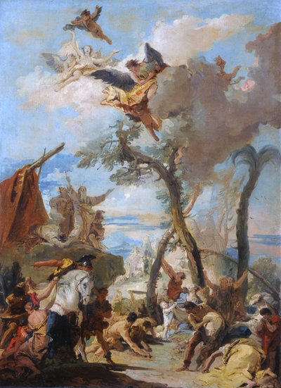 Gli Ebrei raccolgono la manna nel deserto (schizzo) da Giovanni Battista Tiepolo