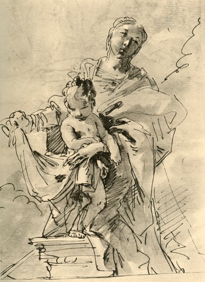 Madonna con Bambino, metà XVIII secolo, 1928 da Giovanni Battista Tiepolo