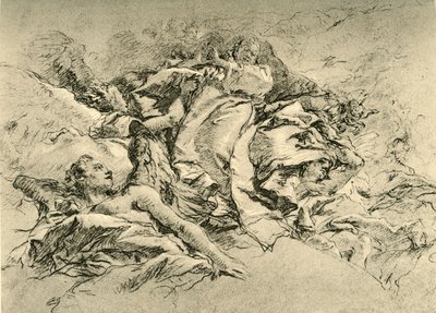 Madonna tra le nuvole circondata da Angeli, c1754, 1928 da Giovanni Battista Tiepolo
