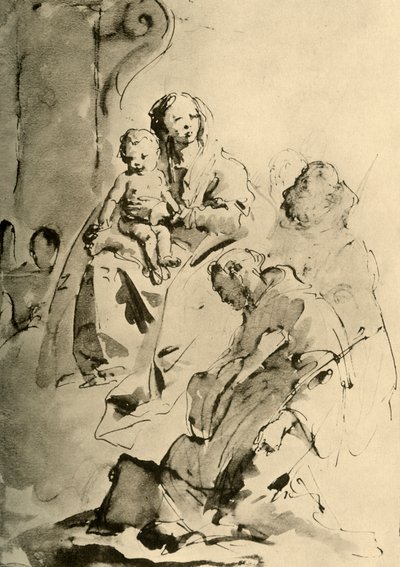 Madonna con due santi, metà XVIII secolo, 1928 da Giovanni Battista Tiepolo