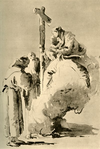 Madonna con due monaci santi, metà del XVIII secolo, 1928 da Giovanni Battista Tiepolo
