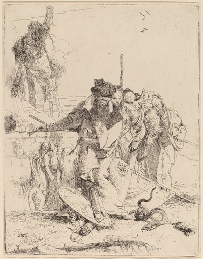 Mago e altri che osservano un serpente da Giovanni Battista Tiepolo