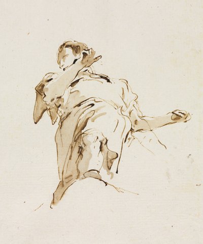 Figura maschile (?) vista dal basso da Giovanni Battista Tiepolo