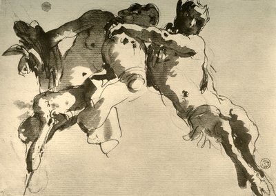 Fauno maschio e femmina con anfora, metà del XVIII secolo, 1928 da Giovanni Battista Tiepolo