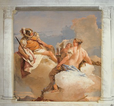 Marte e Venere, dalla Stanza delle Divinità Olimpiche nella Foresteria, 1757 da Giovanni Battista Tiepolo