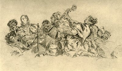 Musicisti, 1752, 1928 da Giovanni Battista Tiepolo