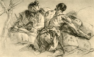 Mercanti Orientali con Balle di Merci, 1753, 1928 da Giovanni Battista Tiepolo