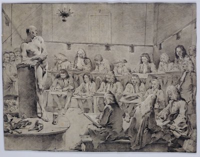 Accademia di Piazzetta: Artisti che disegnano un nudo da Giovanni Battista Tiepolo