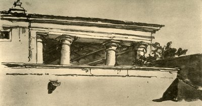 Sala delle colonne di una villa, 1757, 1928 da Giovanni Battista Tiepolo