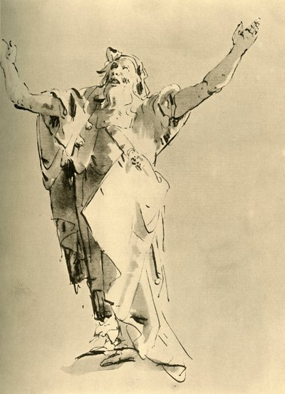 Profeta con le braccia alzate da Giovanni Battista Tiepolo