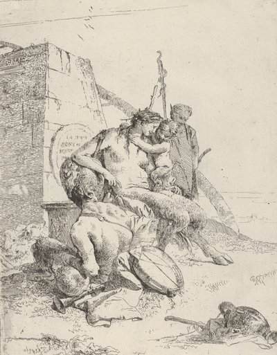 Famiglia di satiri con l