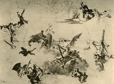 Bozzetto per un dipinto sul soffitto, metà del XVIII secolo, 1928 da Giovanni Battista Tiepolo