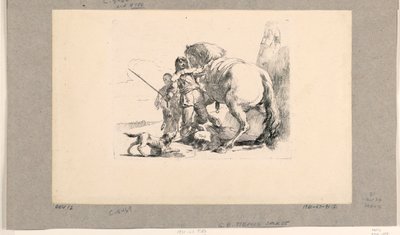 Soldato con Cavallo e Stalliere, dai Vari Capricci da Giovanni Battista Tiepolo