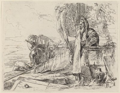 Filosofo in piedi e altre due figure da Giovanni Battista Tiepolo