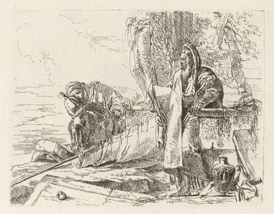 Filosofo in piedi e altre due figure, da Vari capricci da Giovanni Battista Tiepolo