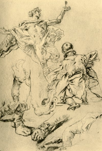 Studio per una pagina nella Kaisersaal, 1751-1752, 1928 da Giovanni Battista Tiepolo