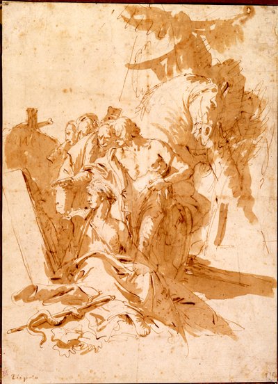 La scoperta della tomba di Punchinello da Giovanni Battista Tiepolo