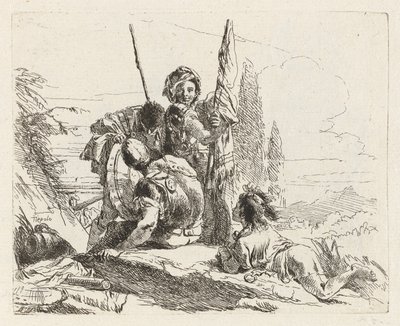 Tre Soldati e un Ragazzo, da Vari capricci da Giovanni Battista Tiepolo