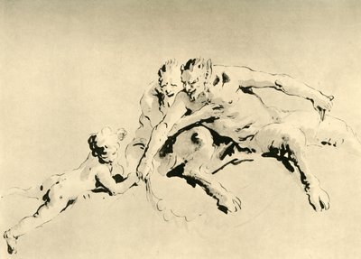 Due fauni e un Cupido, metà XVIII secolo, 1928 da Giovanni Battista Tiepolo