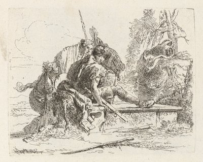Due soldati e due donne, da Vari capricci da Giovanni Battista Tiepolo