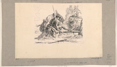Due soldati e due donne, dai Vari Capricci da Giovanni Battista Tiepolo
