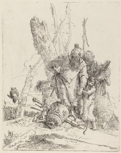 Due maghi con turbante e un ragazzo da Giovanni Battista Tiepolo