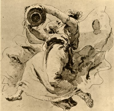 Due geni che tengono un vaso da Giovanni Battista Tiepolo