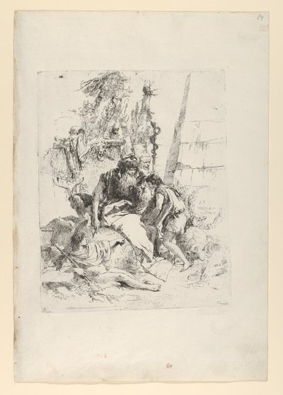 Due maghi e due ragazzi, dagli Scherzi da Giovanni Battista Tiepolo