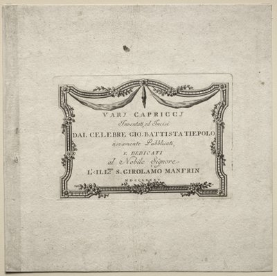 Vari capricci da Giovanni Battista Tiepolo