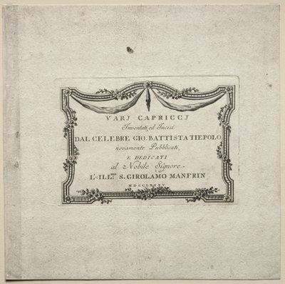 Vari capricci, 1785 da Giovanni Battista Tiepolo
