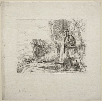 Vari capricci: Il filosofo in piedi con libro da Giovanni Battista Tiepolo