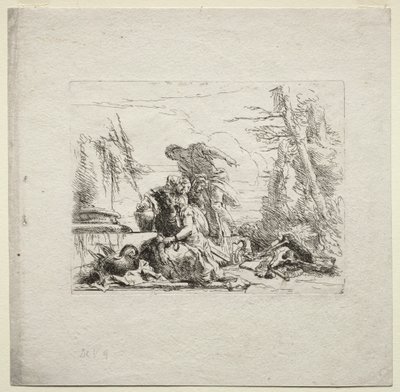 Varie capricci: La donna in manette, 1785 da Giovanni Battista Tiepolo