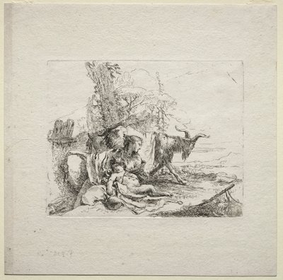 Vari capricci: La donna con il tamburello da Giovanni Battista Tiepolo