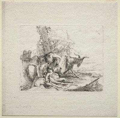 Varie Capricci: La Donna con il Tamburello, 1785 da Giovanni Battista Tiepolo